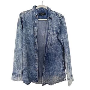 PacSun Men's size small Shirt Button Down 100% Cotton Blue long sleeve